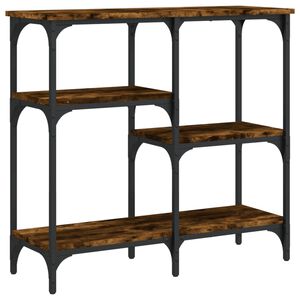 vidaXL Măsuță consolă, stejar fumuriu, 80x29x75 cm, lemn prelucrat
