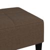 vidaXL Canapea extensibilă cu 2 locuri cu taburet, maro, microfibră