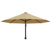 vidaXL Umbrelă soare montaj pe perete tijă metalică gri taupe 300 cm