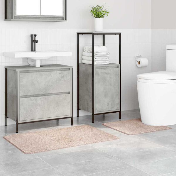 vidaXL Set de mochete anti-derapante pentru baie 2 pcs Crem PP