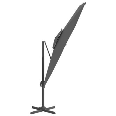 vidaXL Umbrelă dublă în consolă, antracit, 400x300 cm
