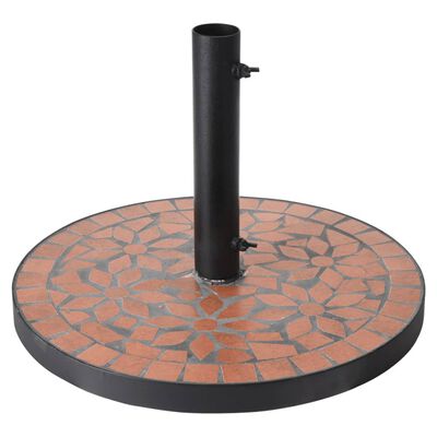 ProGarden Bază de umbrelă Terra Design „Mozaic”, negru și portocaliu