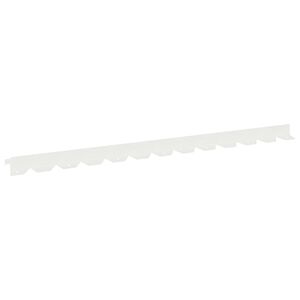 vidaXL Margine pentru gazon 10 buc. 102 x 4 x 4 cm Oțel Alb