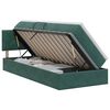 vidaXL Pat cu storage cu headboard Verde &icirc;nchis 90 x 200 cm Catifea