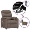 vidaXL Fotoliu de masaj electric rabatabil, gri taupe, textil