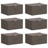 vidaXL Cutie de depozitare 6 buc. Material textil nețesut 37,5 L Gri