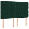 vidaXL Pat box spring cu saltea, verde &icirc;nchis, 160x200 cm, catifea