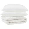 vidaXL Pilotă cu pernă 3 pcs Alb Microfibră