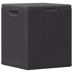 vidaXL Cutie de depozitare pentru grădină, negru, 90L, PP ratan