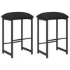 vidaXL Scaun de bar 2 buc. Negru 40 x 32 x 64 cm Lemn prelucrat
