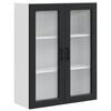 vidaXL Dulap de sticlă pentru perete PORTO Negru 80 x 31 x 100 cm