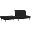vidaXL Canapea extensibilă cu 2 locuri, negru, material textil