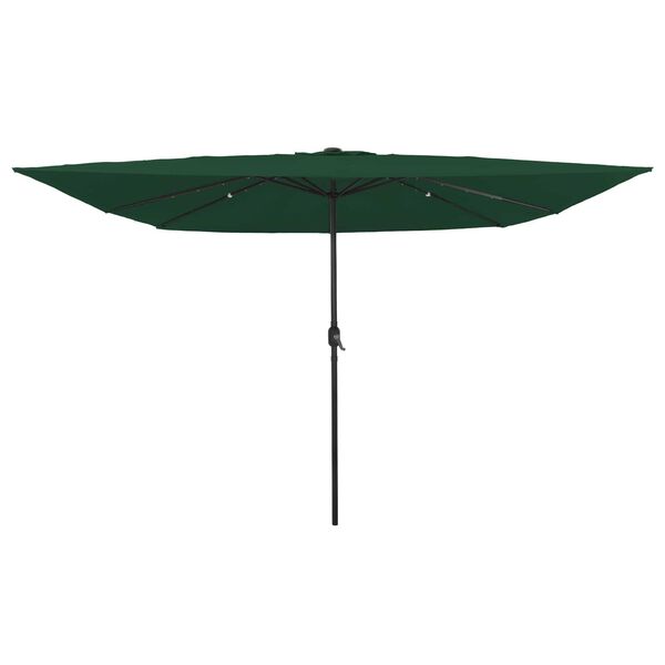 vidaXL Parasol de Grădină Verde și Negru 295 x 295 x 245 cm