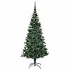 vidaXL Pom de Crăciun artificial pre-iluminat cu 300 LED Verde 180 cm