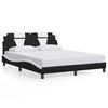 vidaXL Cadru de pat Viana fără saltea negru și alb 152x203cm piele artificială