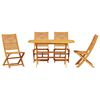 vidaXL Set de masă pentru grădină 5 pcs Maro lemn masiv de acacia
