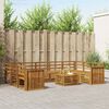 vidaXL Seturi de canapele 10 pcs natural Lemn Solid de Acacia
