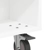 vidaXL Masă laterală cu roți Alb 50,5 x 50 x 30 cm Lemn compozit