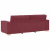 vidaXL Canapea 3 pcs Roșu Vin 220 x 80 x 84 cm Material textil din in