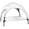 vidaXL Pat pentru c&acirc;ini Manual Gri argintie 104 x 86 x 84,5 cm Oțel