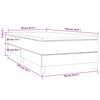 vidaXL Pat box spring cu saltea, roz, 90x190 cm, catifea