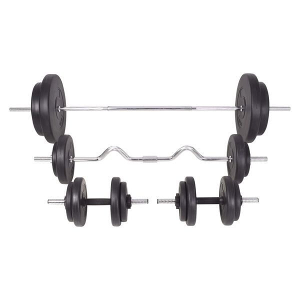 vidaXL Set de haltere și gantere 90 kg