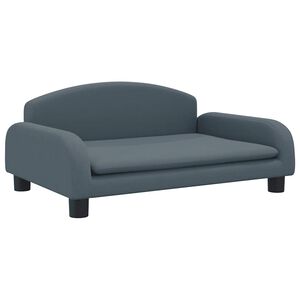 vidaXL Pat de c&acirc;ini, gri &icirc;nchis, 70x45x30 cm, material textil