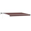 vidaXL Cadru manual de marchiză cu LED-uri Maro și alb 4 &times; 3 m