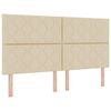 vidaXL Cadru de pat cu headboard Crem 180 x 200 cm țesătură