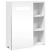 vidaXL Dulap cu oglindă de baie cu lumină LED, alb, 45x13x52 cm