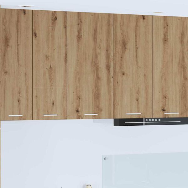 vidaXL Dulap suspendat cu ușă Stejar Artisan și Alb 40 x 31 x 80 cm