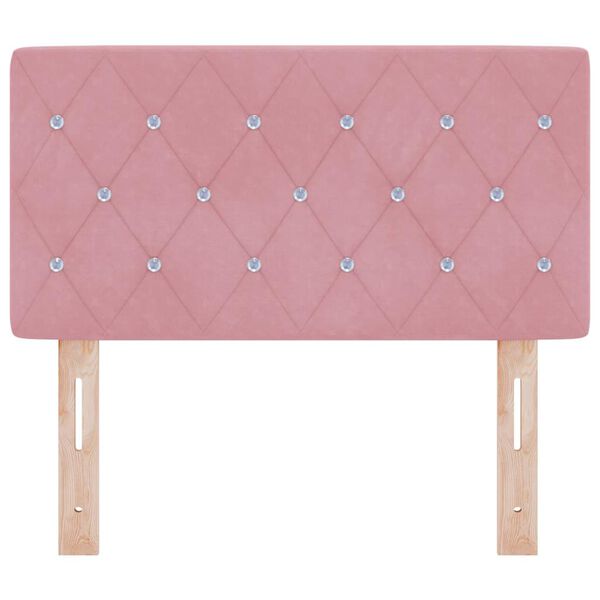 vidaXL Tăblie cap cu headboard Roz 80 cm Piele artificială