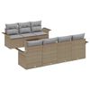 vidaXL Set de canapele pentru grădină 8 pcs Bej și gri poliratan