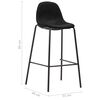 vidaXL Set mobilier de bar, 3 piese, negru, material textil