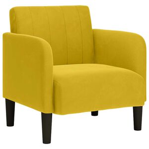 vidaXL Canapea Scaun cu Cotiere Catifea Galben 54 cm