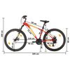 vidaXL Bicicletă montană cu 21 viteze, roată 27,5 inci, roșu, 38 cm