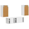 vidaXL Set Dulap pentru Televizor Montat pe Perete 4 pcs Alb lucios