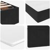vidaXL Pat cu storage cu saltea Negru 200 x 200 cm Catifea