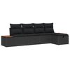 vidaXL Set de canapele pentru grădină 6 buc. Negru poliratan