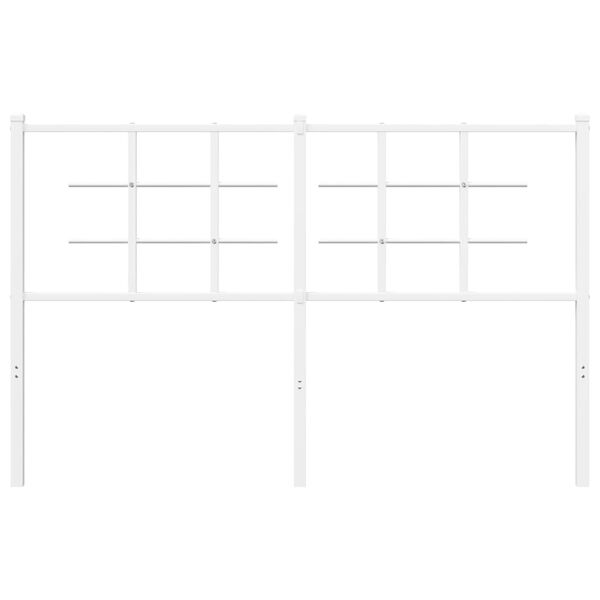 vidaXL Tăblie de pat de schimb metalică, alb, 135 cm