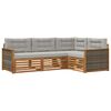 vidaXL Set de canapele de exterior 4 pcs Natural și gri deschis
