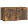 vidaXL Oglindă TV montată pe perete Stejar fumuriu 59,5 x 31 x 30 cm