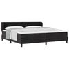 vidaXL Pat cu arcuri cu headboard Negru 200 x 200 cm Catifea