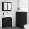 vidaXL Set de mobilier pentru baie cu sertar 3 pcs Negru Lemn compozit