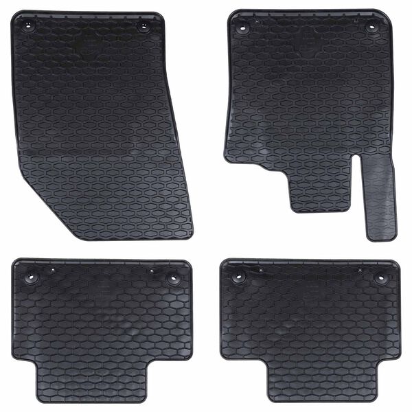 vidaXL Covor pentru mașină 4 pcs Negru Cauciuc