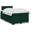 vidaXL Pat box spring cu saltea, verde &icirc;nchis, 120x190 cm, catifea