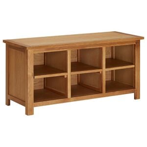 vidaXL Pantofar, 90 x 37 x 45 cm, lemn masiv de stejar