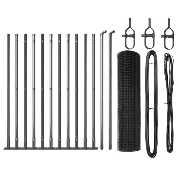 vidaXL St&acirc;lp de gard. Gri 25 x 0,5 m (plasă 25 x 25 mm) Oțel