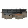 vidaXL Set de canapele pentru grădină 7 buc. Gri Rattan poli
