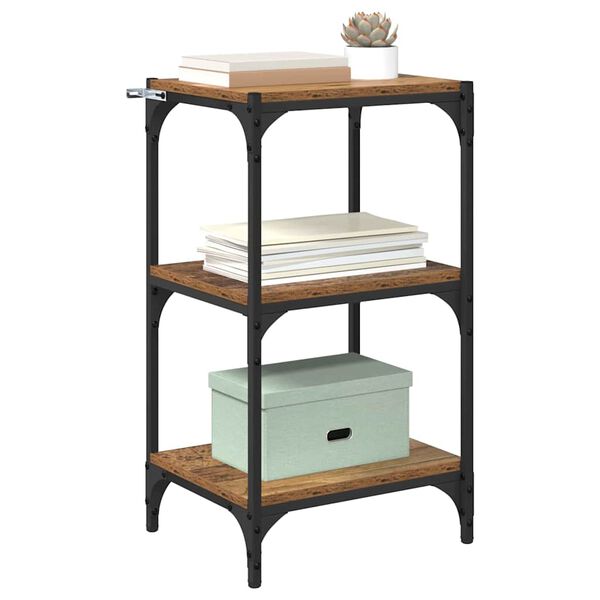 vidaXL Dulap pentru cărți Lemn vechi 40 x 33 x 70,5 cm